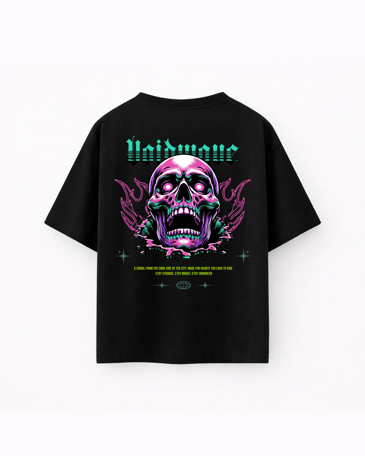 Oversize T-shirt – Neon Skull Streetwear / 449
